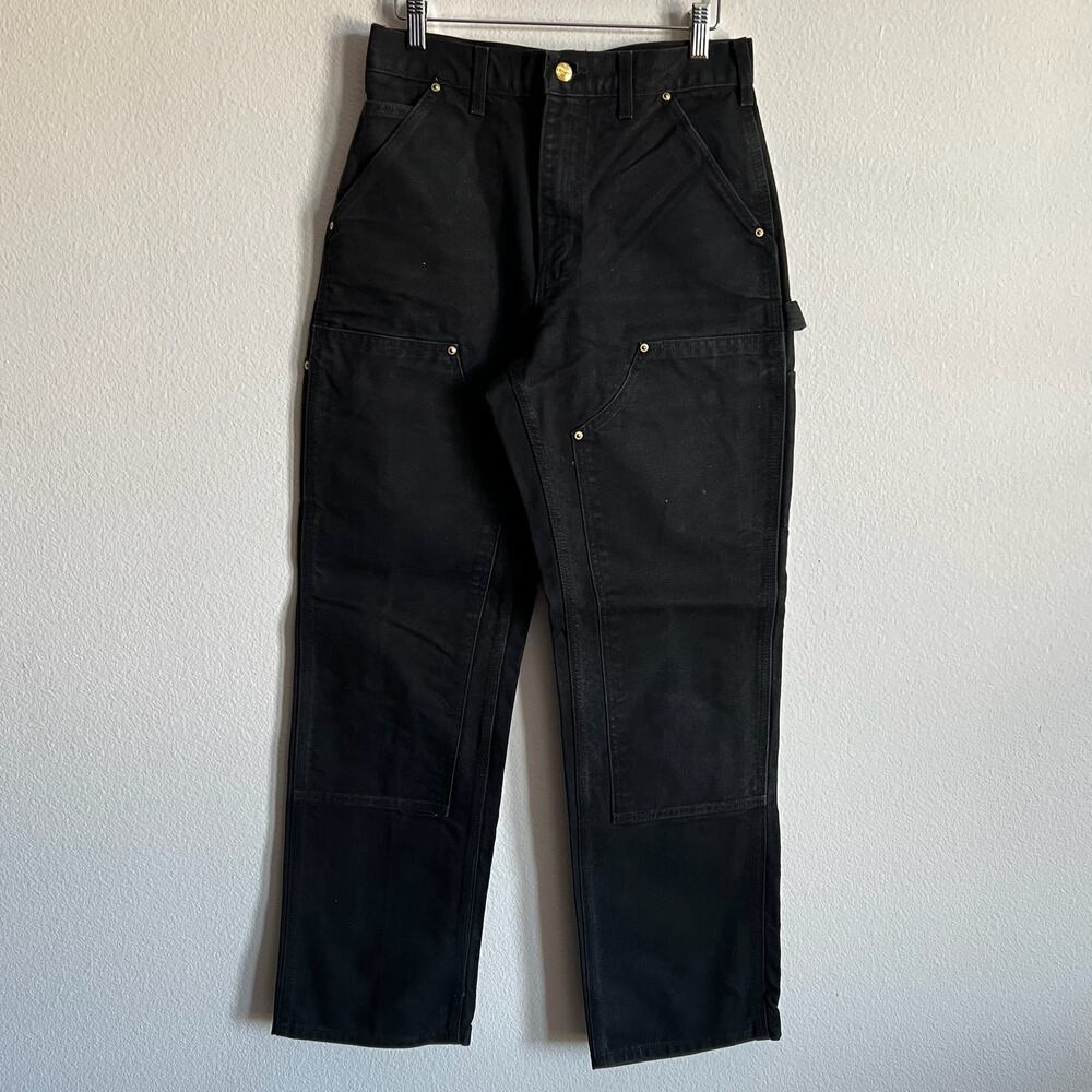Carhartt B01 BLK black double knee work wear carpenter pants